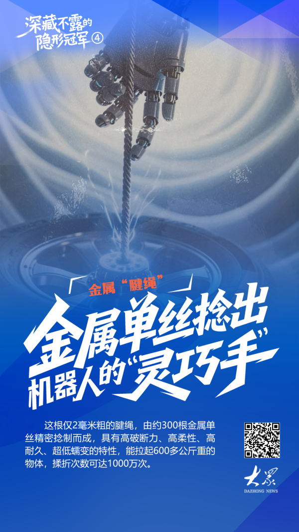 赢金配资 深藏不露的隐形冠军④丨金属单丝捻出机器人的“灵巧手”