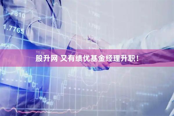 股升网 又有绩优基金经理升职！